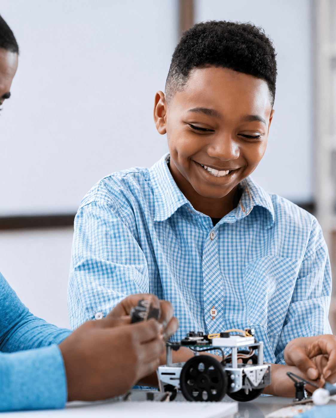 Student achieving technology learning outcomes